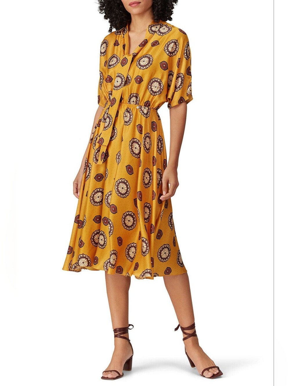 NISSA Marigold Print Dress